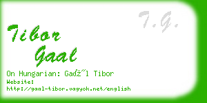 tibor gaal business card